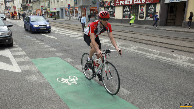 cyklotrasa, bicykel,centrum Bratislava