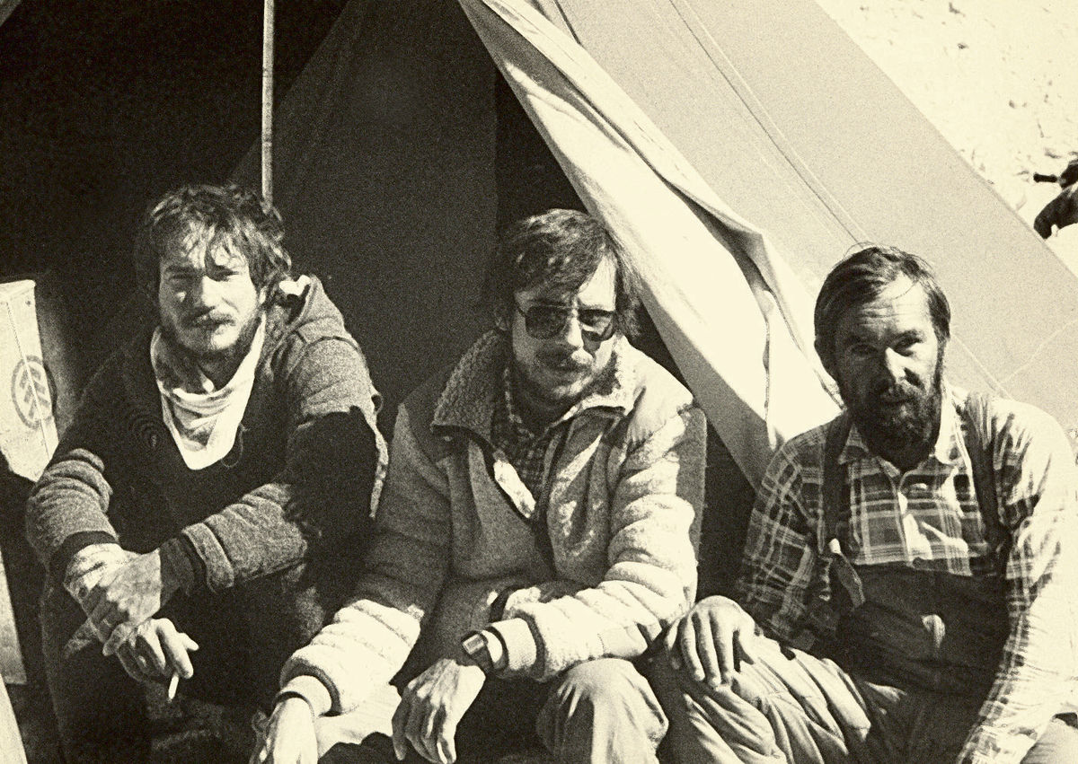 Himaláje 1984. Zľava Jozef Just, Zoltán Demján...