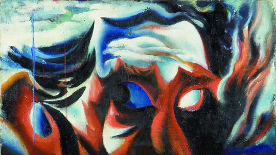 Milan Laluha: Horiaci autoportrét (1963)