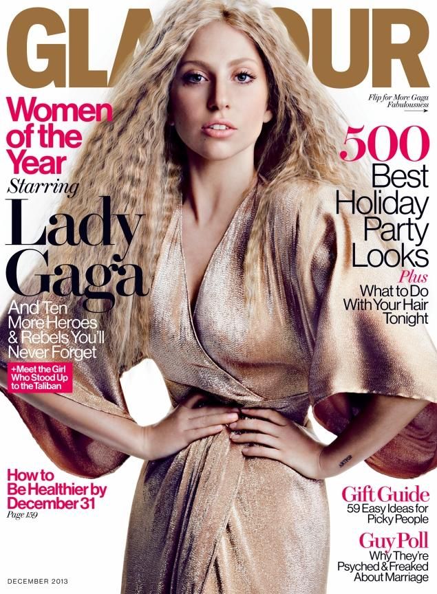Speváčka Lady Gaga na obálke magazínu Glamour.