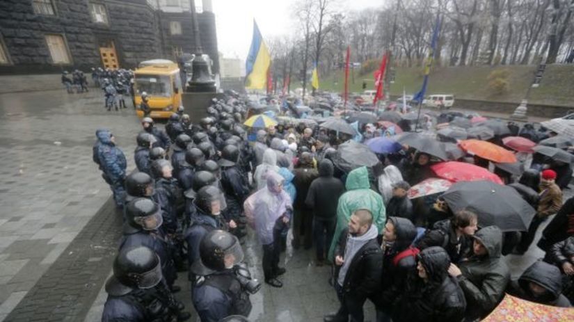 Kyjev, Ukrajina, protesty