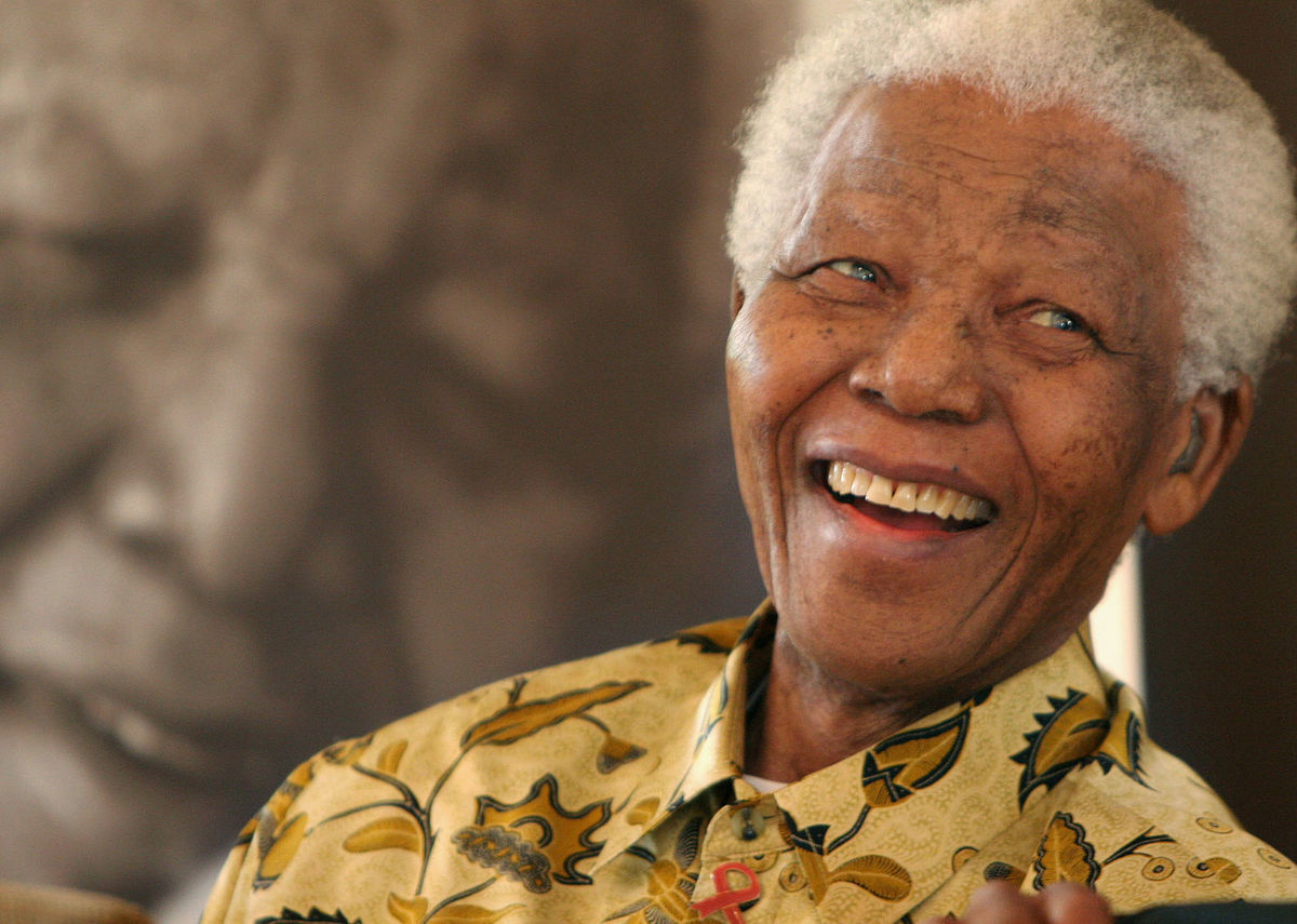 Bývalý juhoafrický prezident Nelson Mandela na...