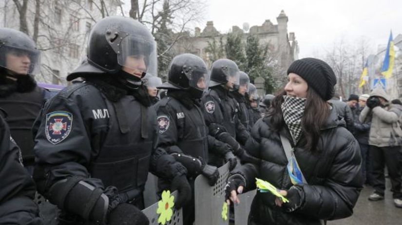 Kyjev, protesty, Ukrajina