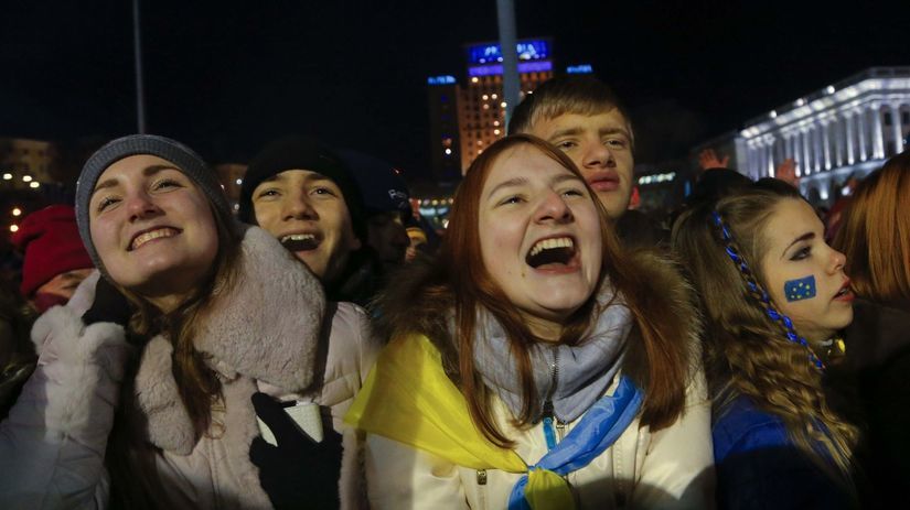 kyjev, protesty, demonštranti