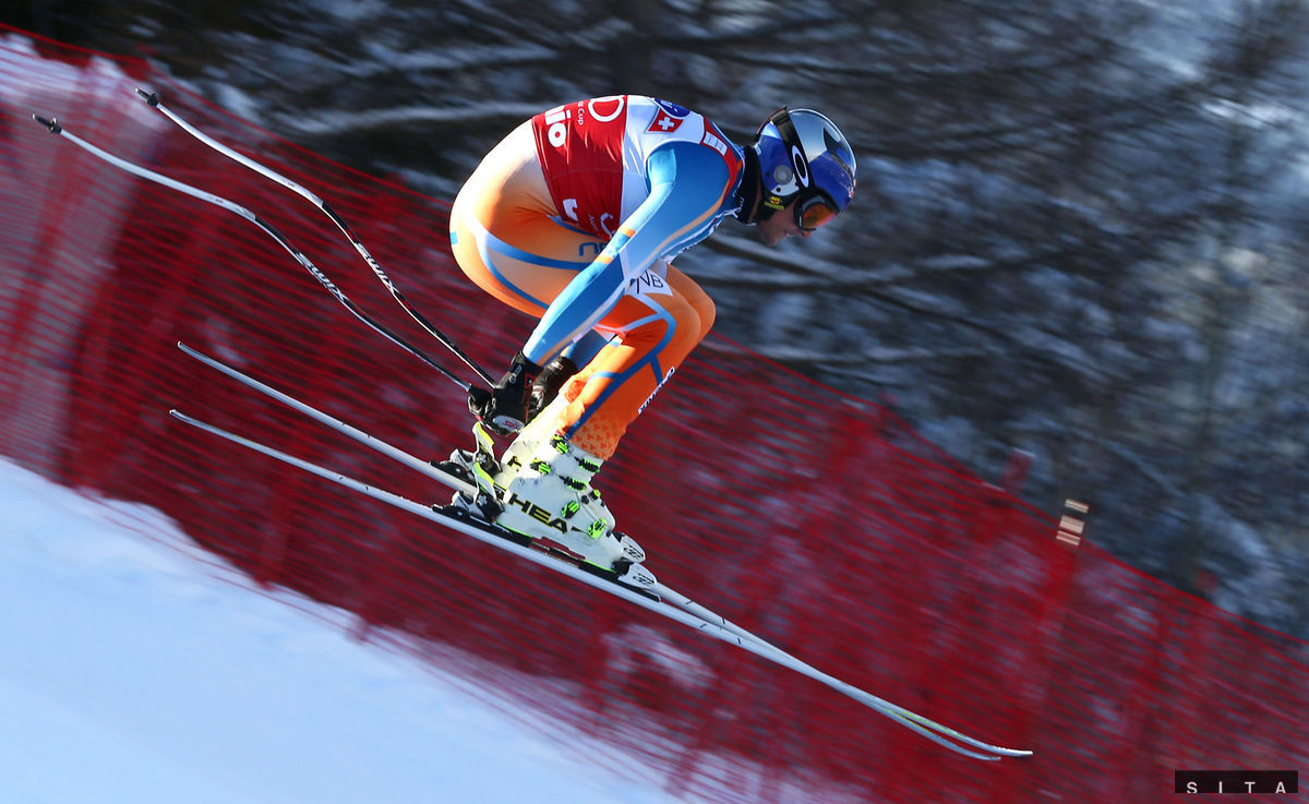 Aksel Lund Svindal na trati.