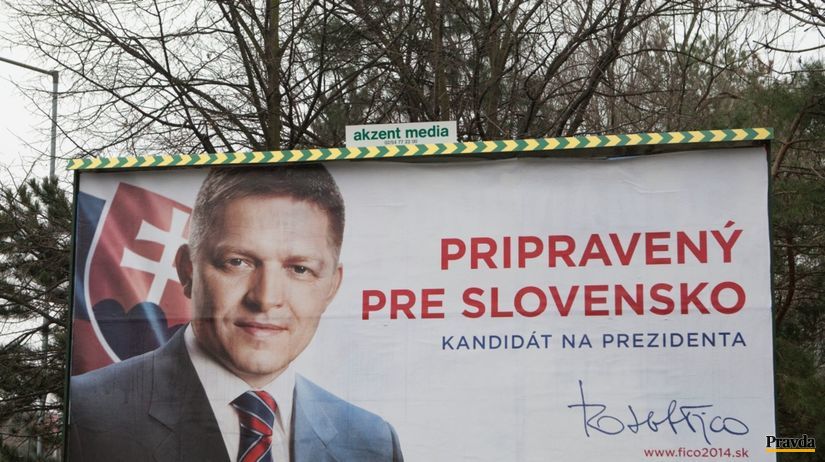 Bilbordy s prezidentským kandidátom Smeru...