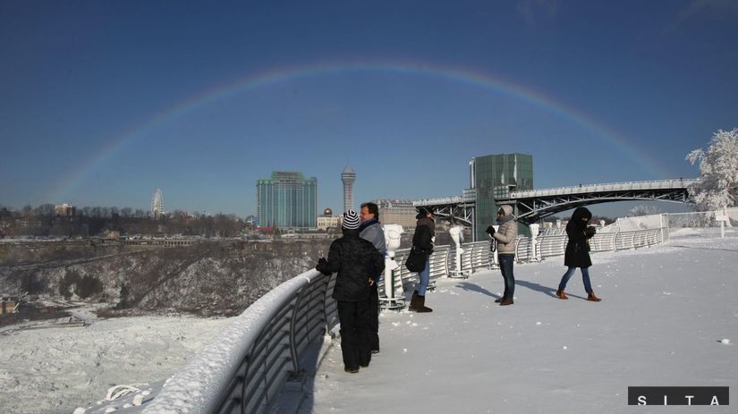Dúha v ľadovom kráľovstve.