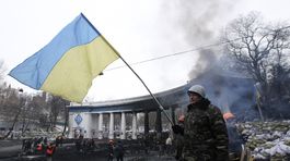 kyjev, ukrajina, vlajka, nepokoje