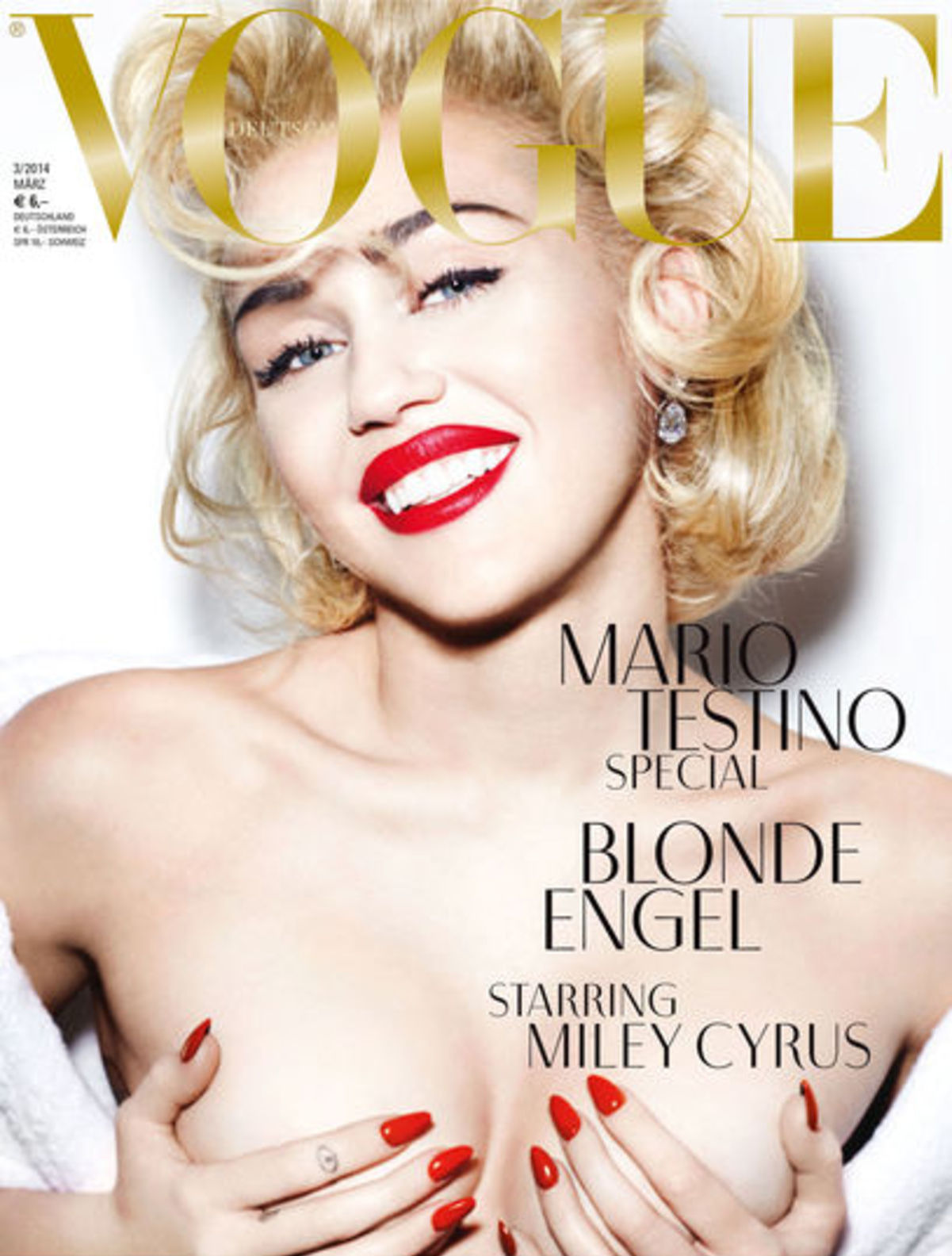 Speváčka Miley Cyrus na titulnej strane...
