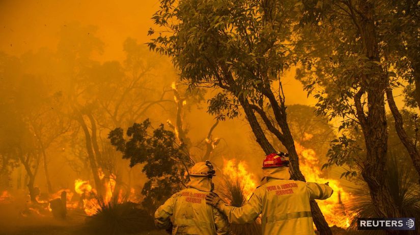 Austrália,  požiare, oheň, hasiči