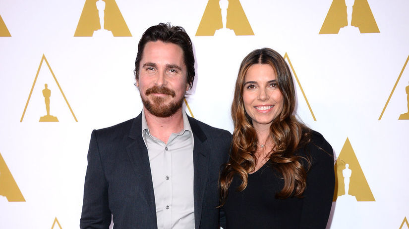 Herec Christian Bale a jeho manželka Sibi Blazic.