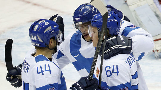 Fínsko, hokej, ZOH, Soči, radosť