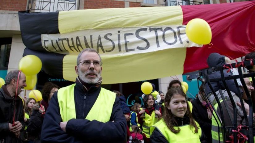 Belgicko, eutanázia, protest