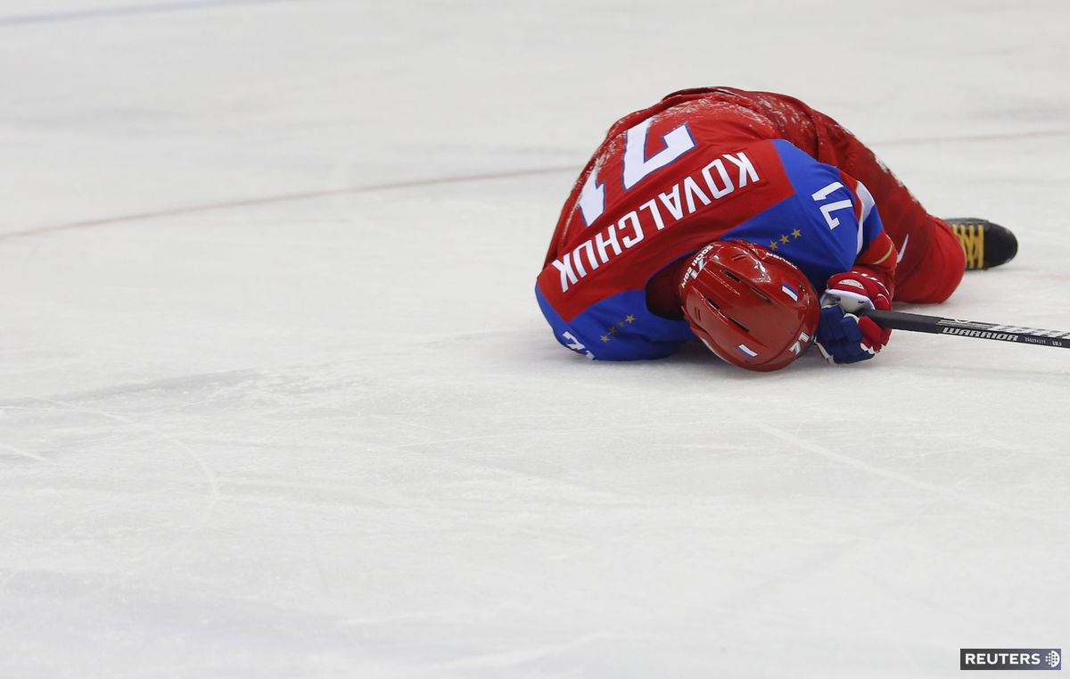 Ruský útočník Ilja Kovaľčuk a jeho zranenie.
