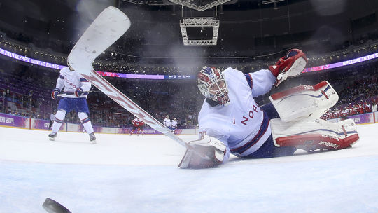 ZOH 2014, Soči, lars haugen, nórsko, brankár,...