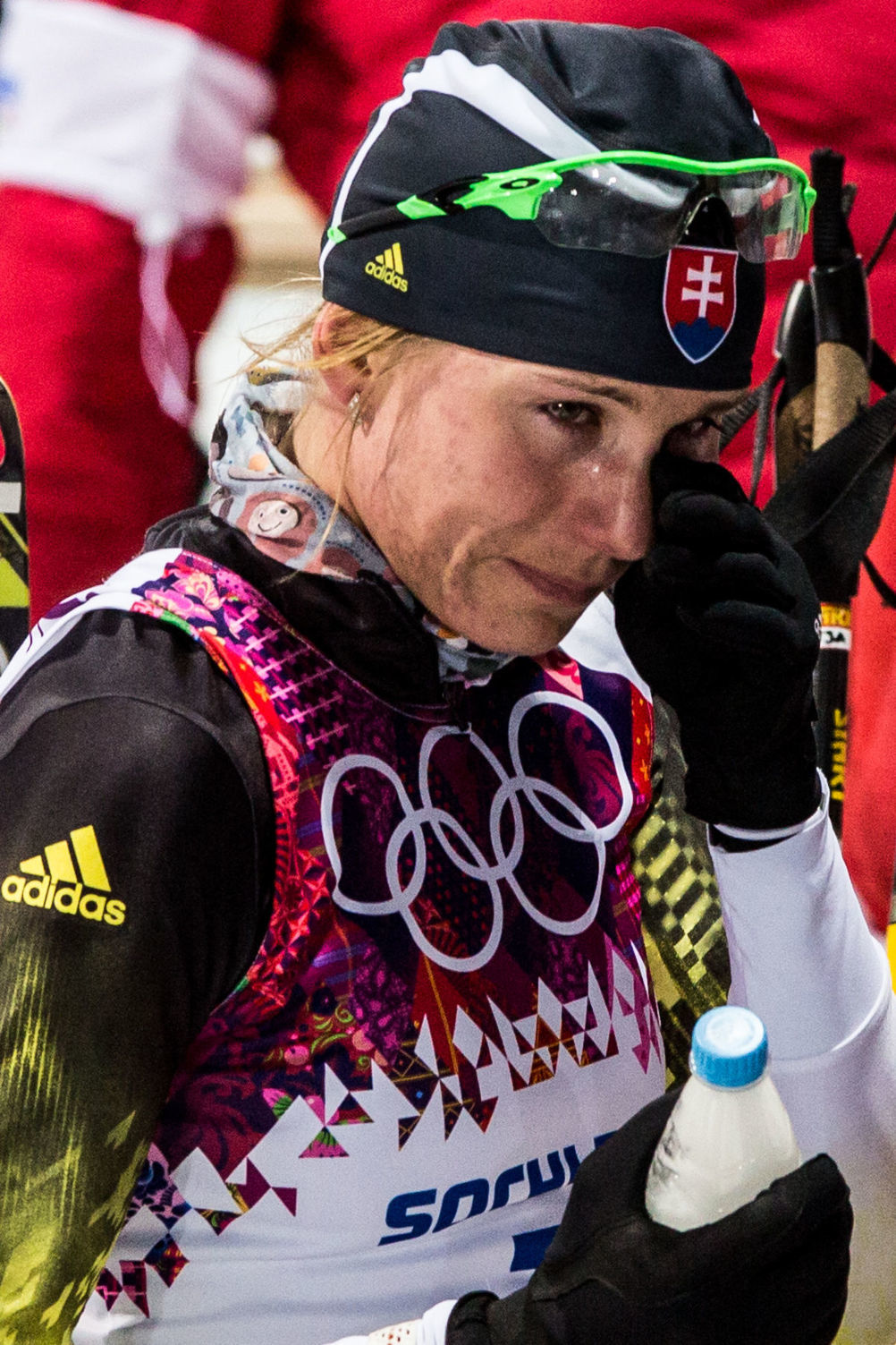 Anastasia Kuzminová plače v cieli pretekov s...