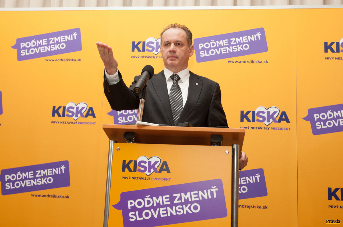 Andrej Kiska počas volebnej kampane.