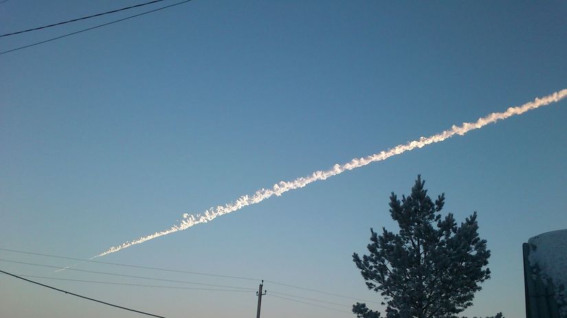 Stopa, nebo, Čeľabinsk, meteorit