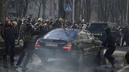 Ukrajina, policajný zásah, kríza, Kyjev, protesty