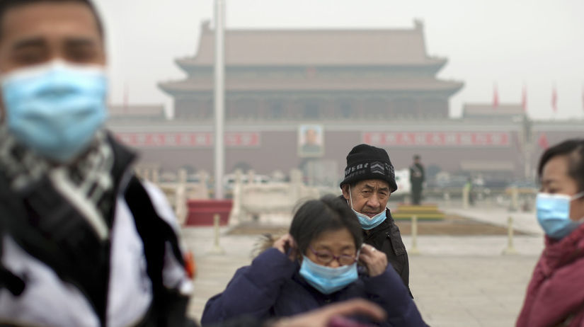 Čína, smog, Peking, znečistenie, rúška, masky,...