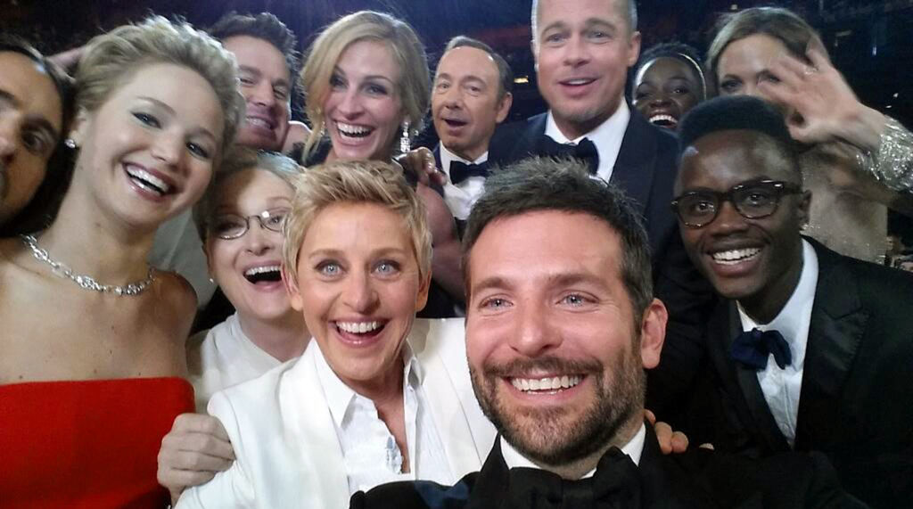 86th Academy Awards - selfie, DeGeneres, Oscar