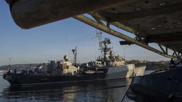 Ukrajinská námorná korveta Ternopil v prístave...