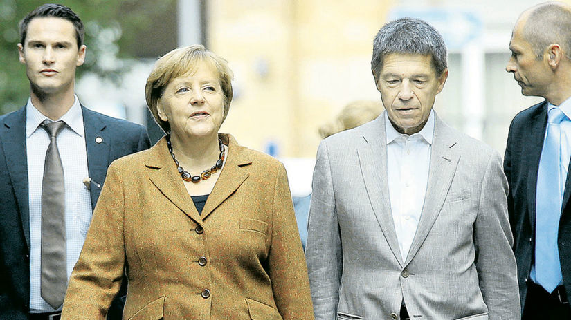 Angela Merkelová s manželom Joachimom Sauerom v...