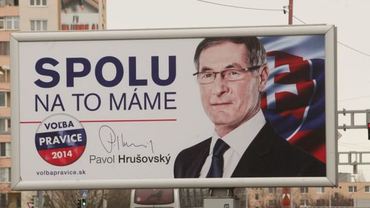 Bilbord Pavla Hrušovského.