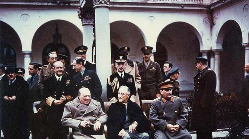 Palác Livadia v roku 1945: Jaltská konferencia,...