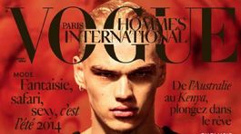 Slovák Filip Hrivnák na titulnej strane magazínu Vogue Hommes International. 