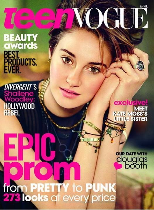 Herečka Shailene Woodley na obálke Teen Vogue.