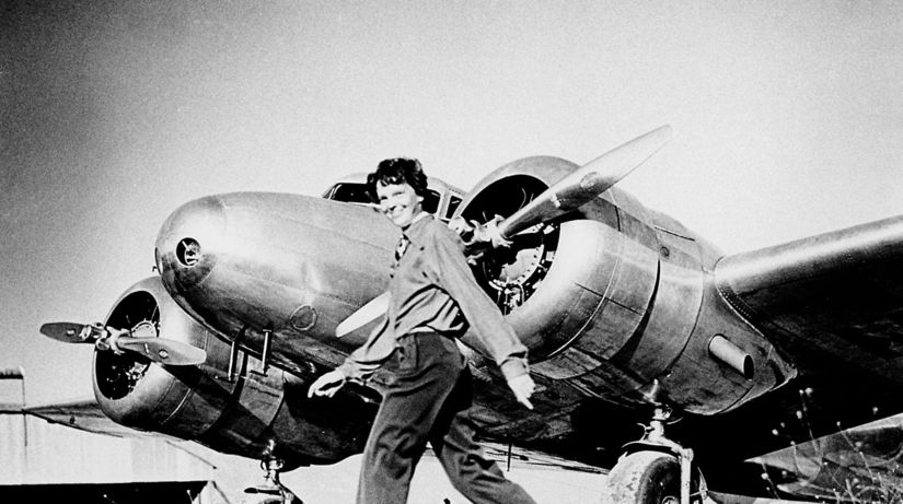 Amelia Earhartová, lietadlo, pilotka, letecké...