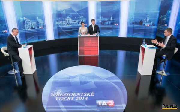 Prezidentskí kandidáti v predvolebnej debate TA3.