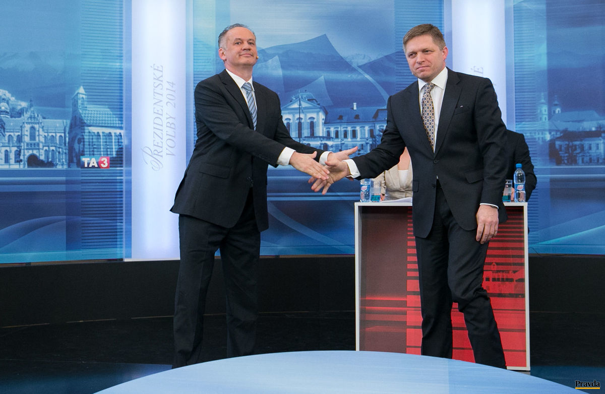 Andrej Kiska so svojím súperom z prezidentských...