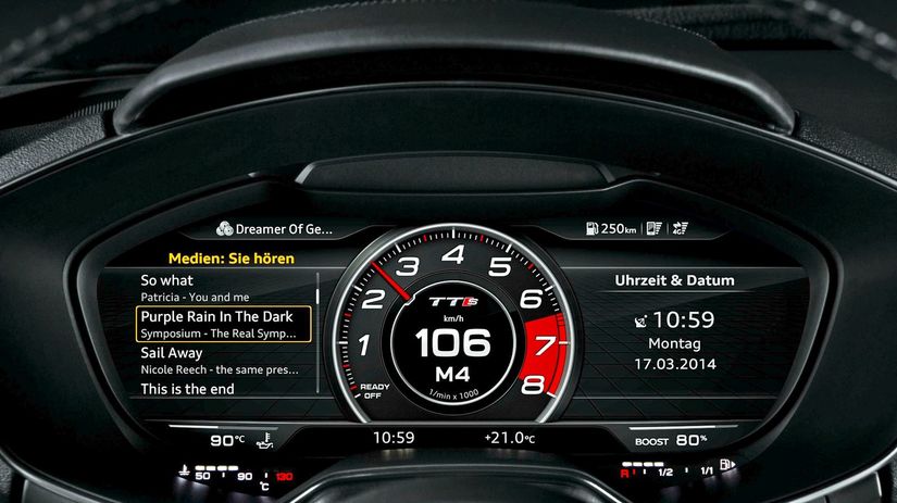 Audi TT - digitálne prístroje