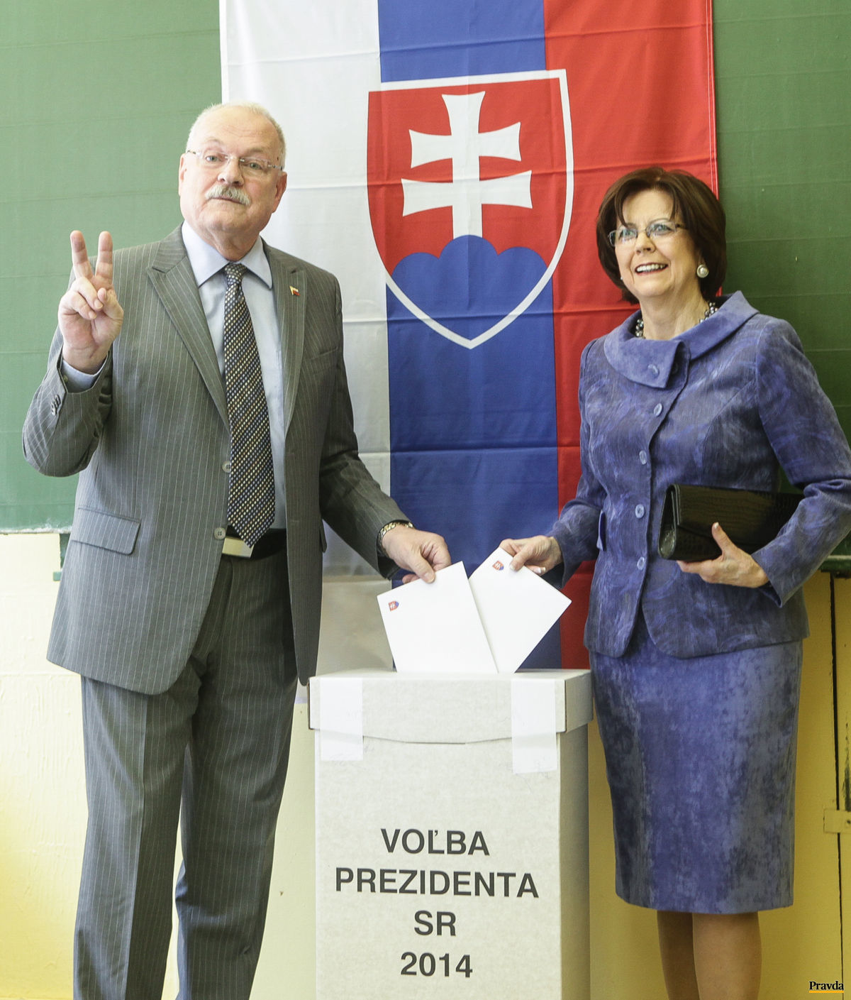 Prezident Ivan Gaparovič s manželkou Silviou...