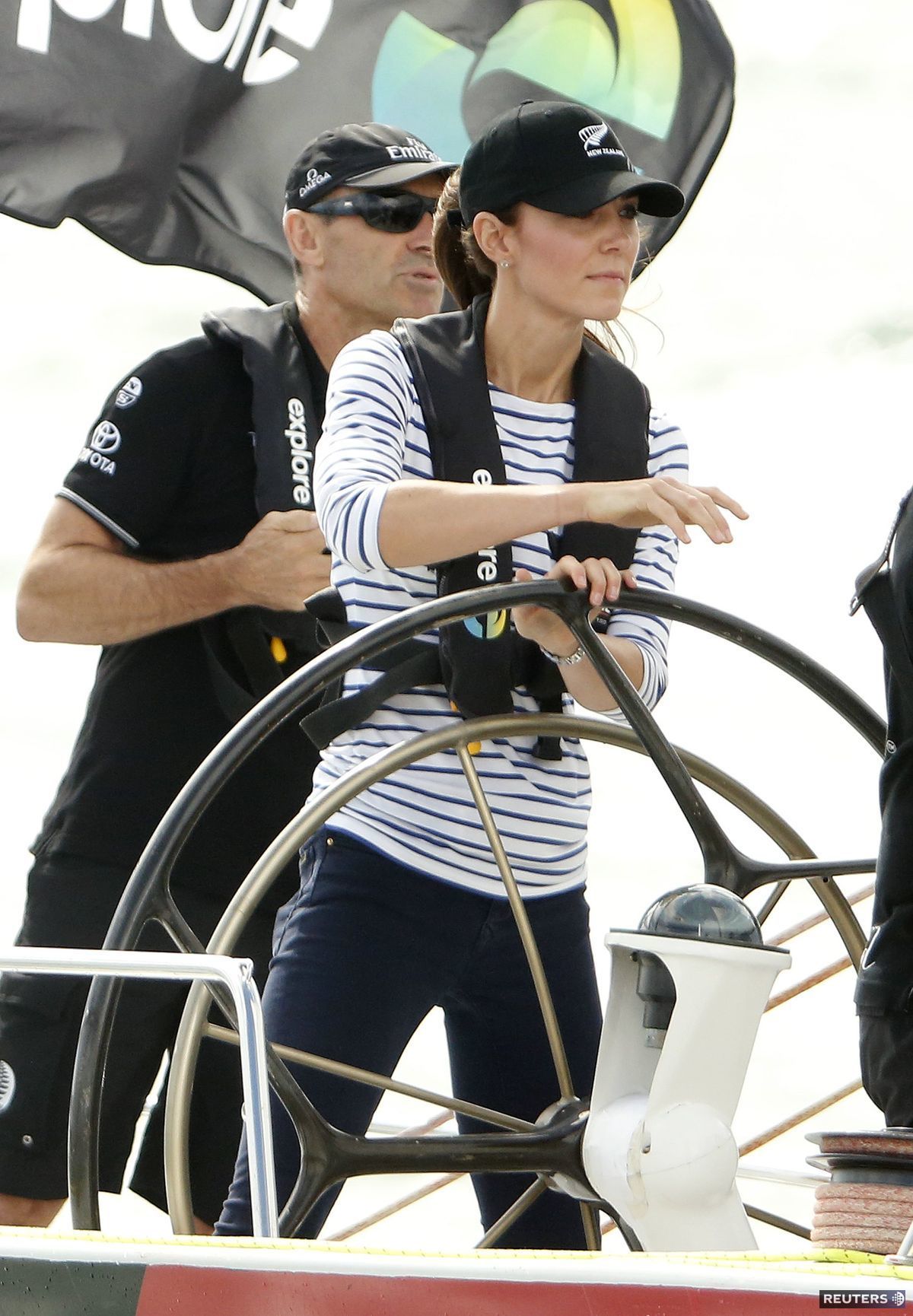 Britská vojvodkyňa Catherine na jachte počas...