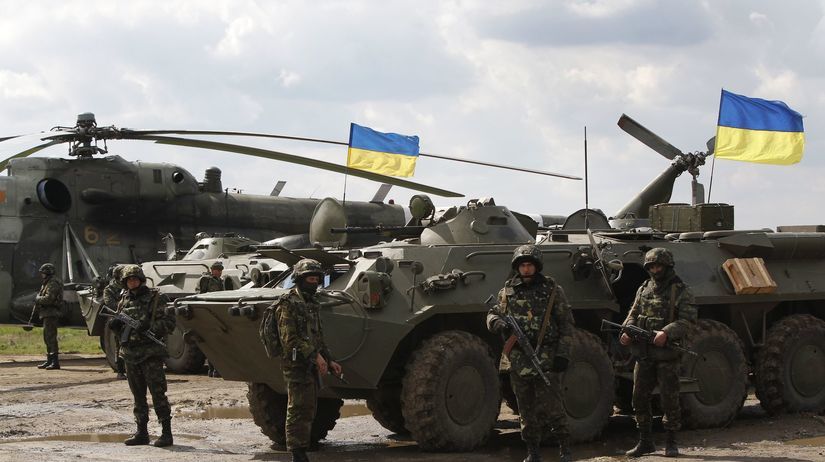 Ukrajina, tanky, vojaci, Izyum