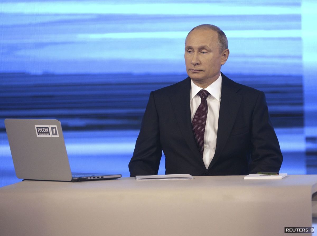 Ruský prezident Vladimir Putin počas priameho...