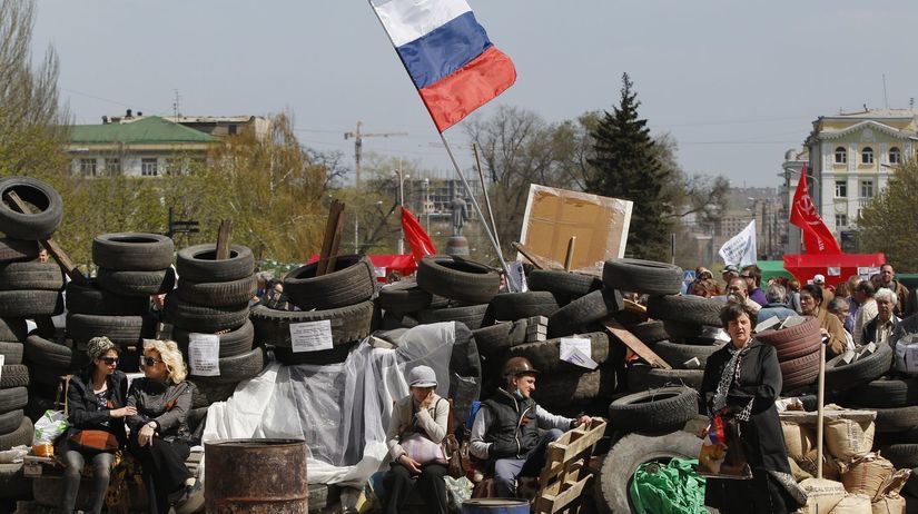 Ukrajina, Doneck, barikády
