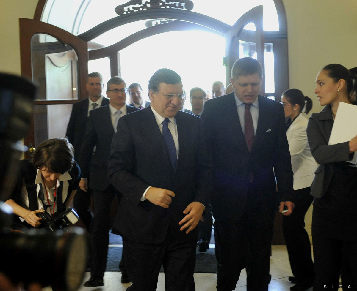 José Manuel Barroso a premiér Robert Fico.