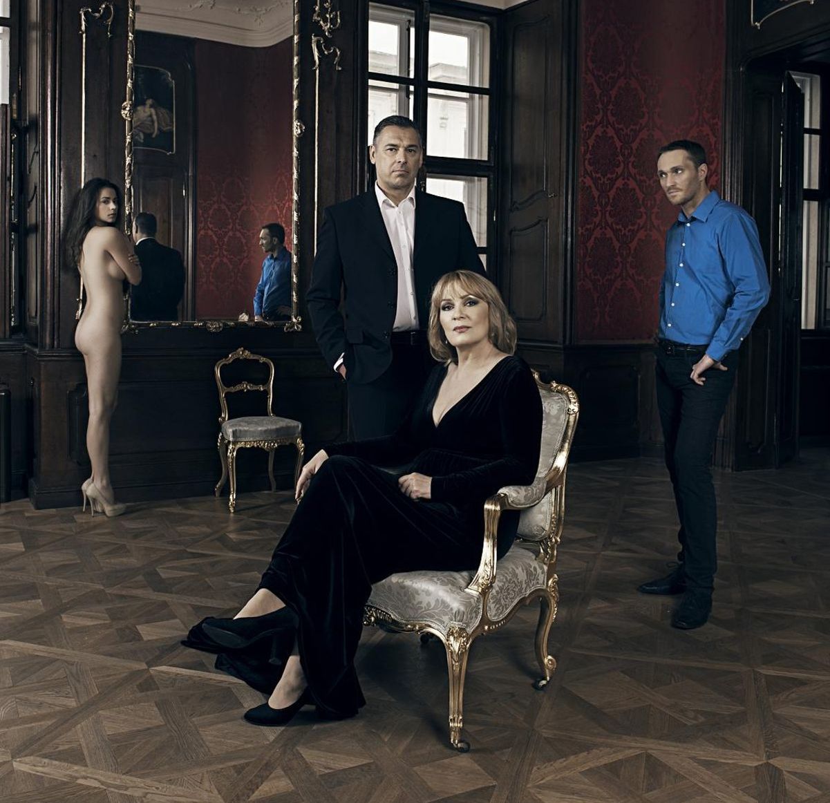 Zľava Gabriela Marcinková, Marek Ťapák, Anna...