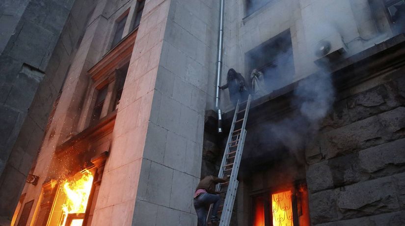 Ukrajina, Odesa, požiar