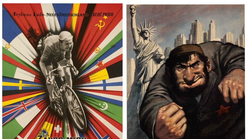 Preteky mieru (1956) (vľavo) a  Bez názvu (1939).