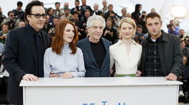 France Cannes Maps to the Stars John Cusack, Julianne Moore, režisér David Cronenberg, Mia Wasikowska a Rob PattinsonCall