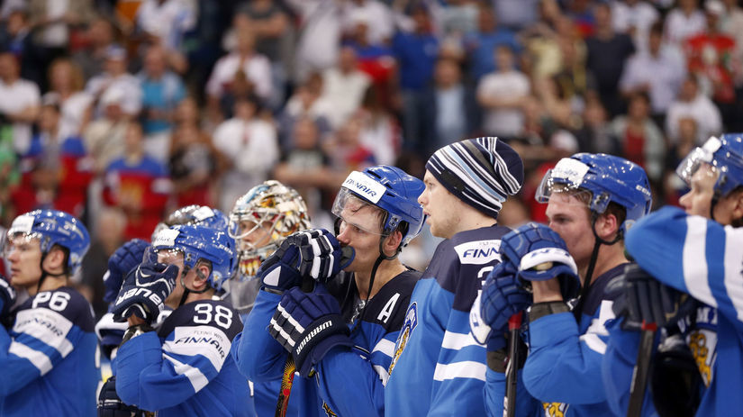 hokejisti Fínska, smútok, strieborné medaily
