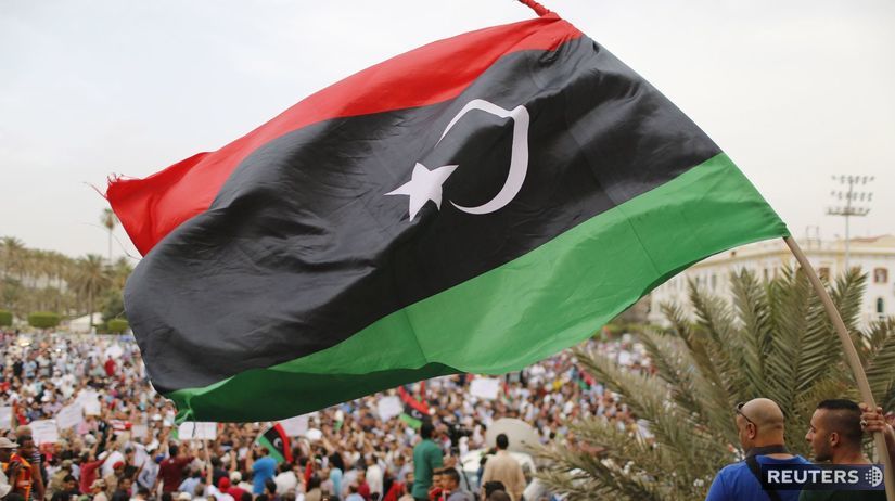 Libya, vlajka, zástava