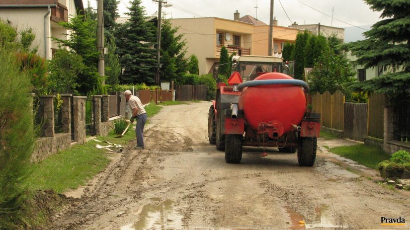 Následky záplavy v Olšovanoch