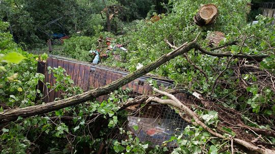 Spúšť po búrke v Nemecku