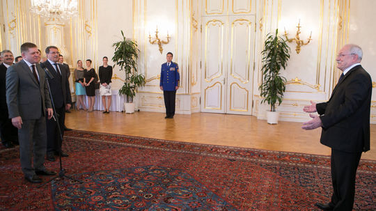 Rozlúčka vlády s prezidentom Ivanom Gašparovičom